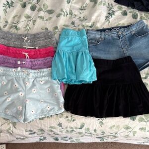 Girls shorts skirts bundle size large 10-12 target children’s place 8 pieces